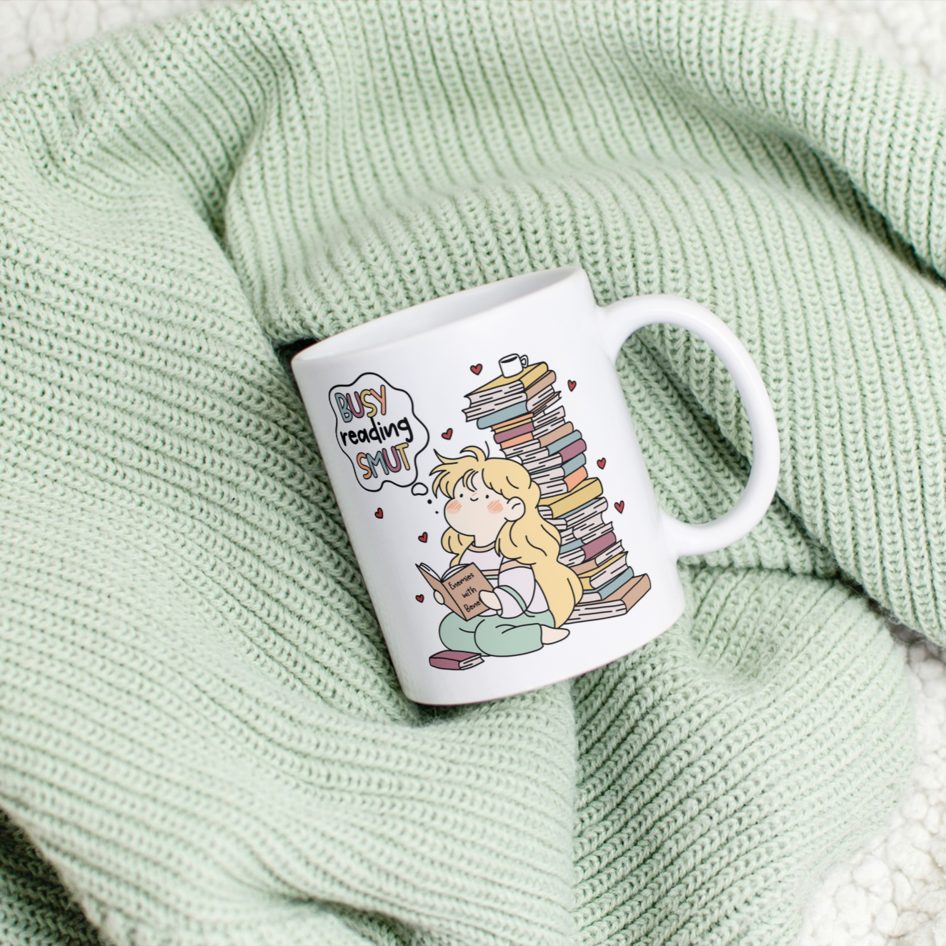 Busy Reading Tasse