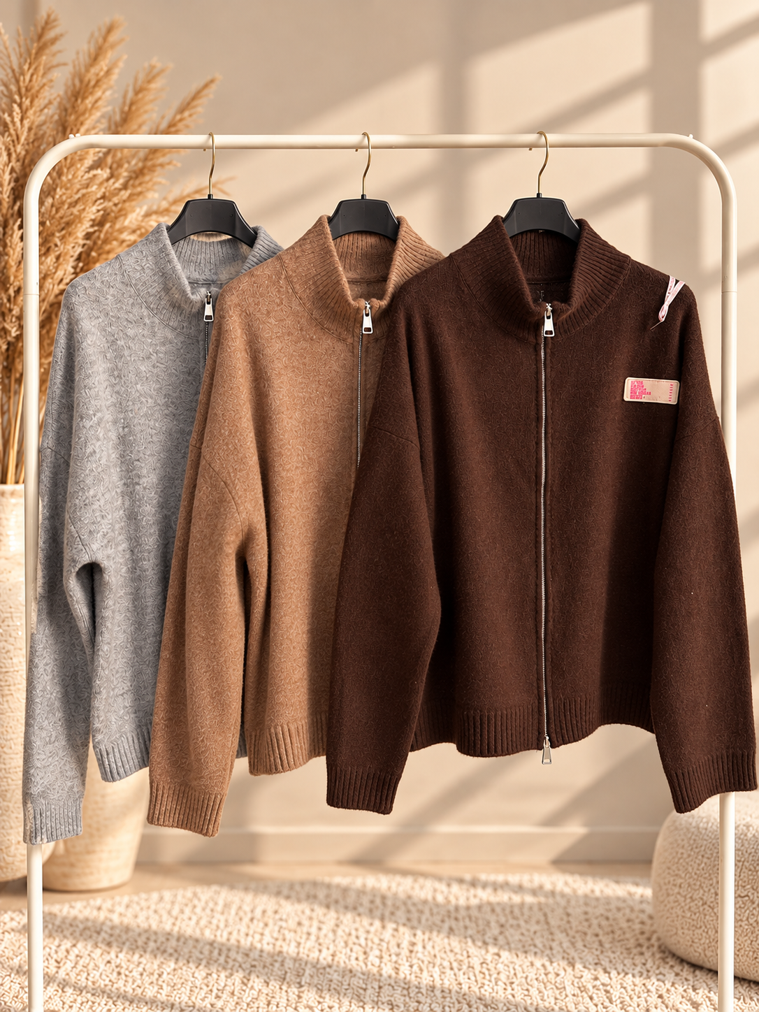 Luna Cozy Zip Strickjacke – Casual & Chic 🤎✨