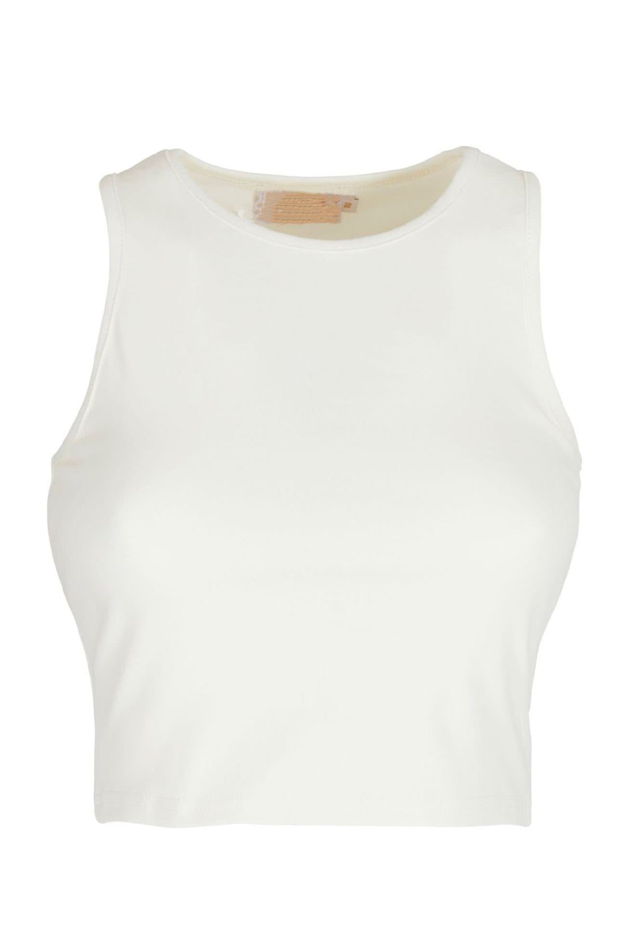 Basic Crop Top weiß