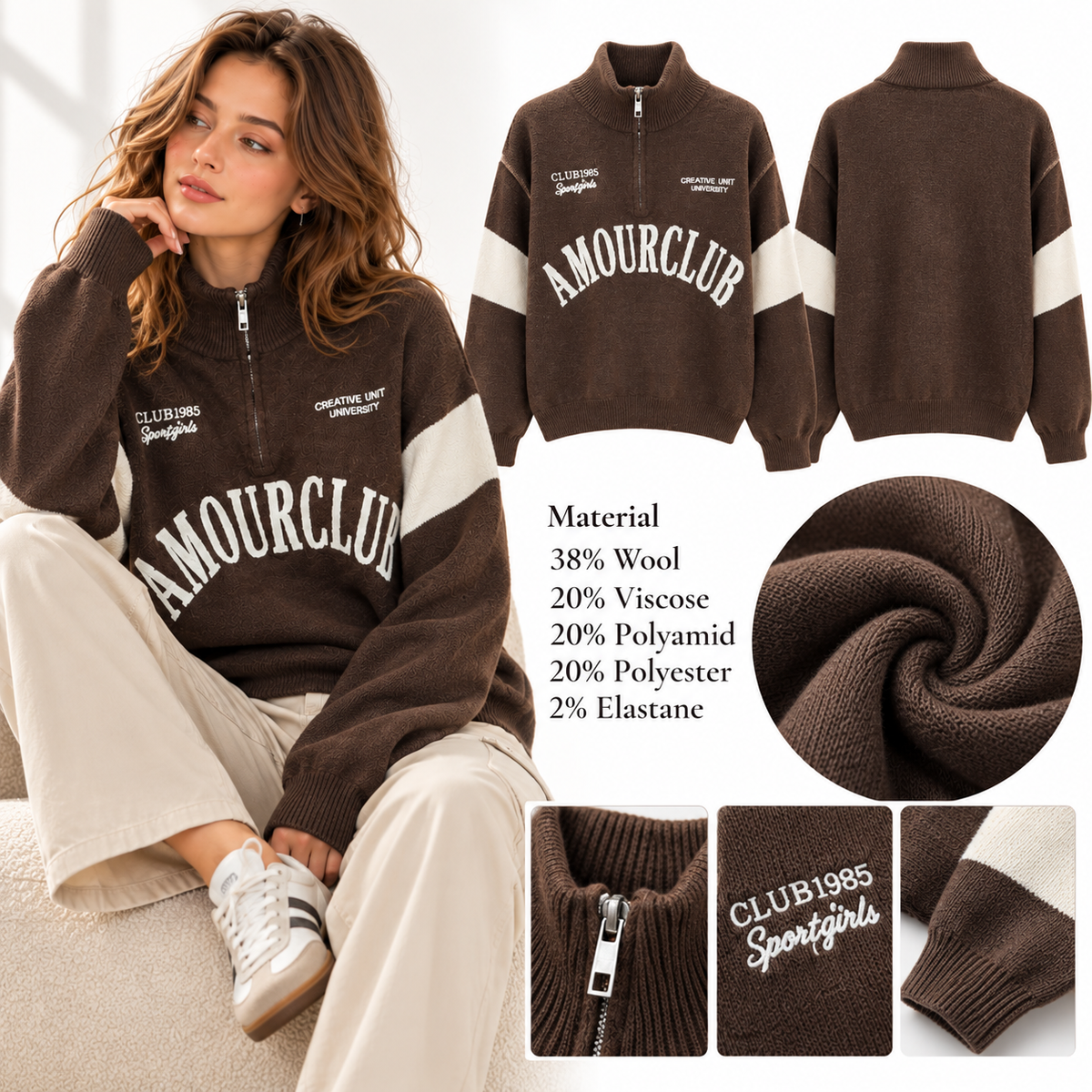 Amour Club Half Zip