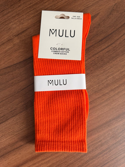 Orange Wave Socken
