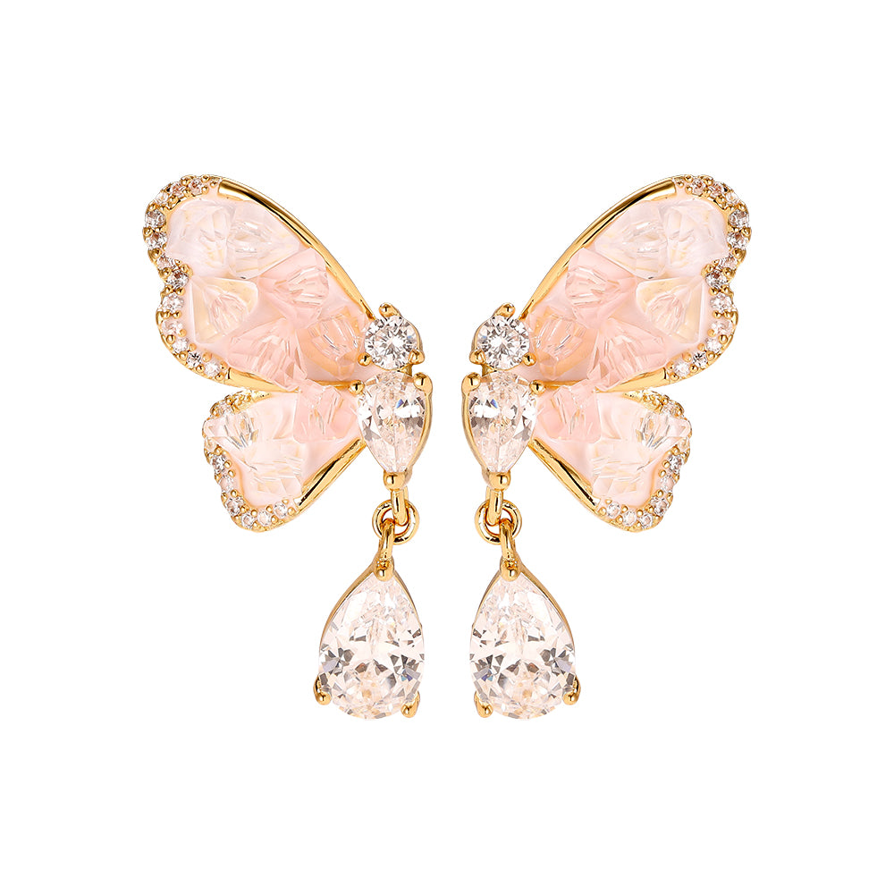 Rose Butterfly Ohrringe