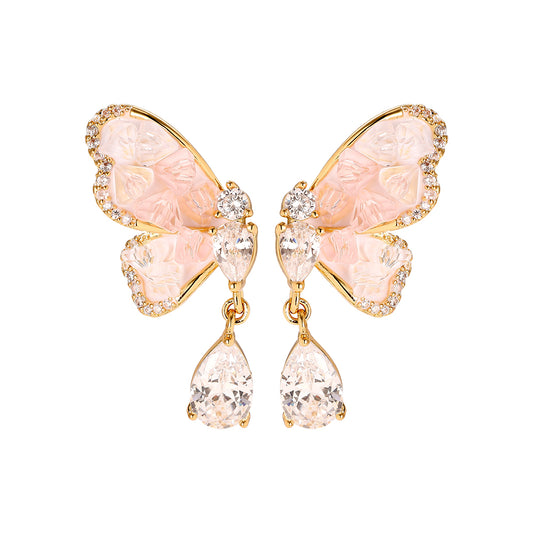 Rose Butterfly Ohrringe