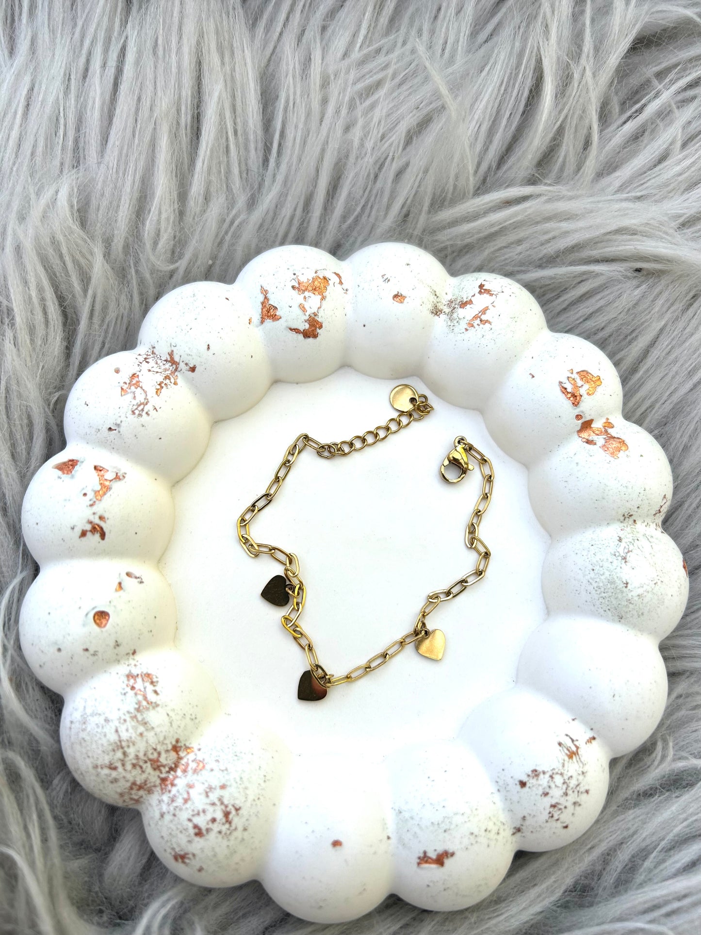 Triple Hearts Armband Gold