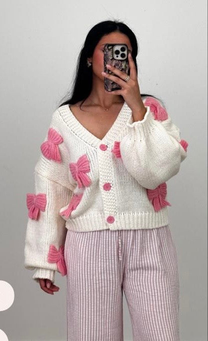 Strickjacke Big Bow