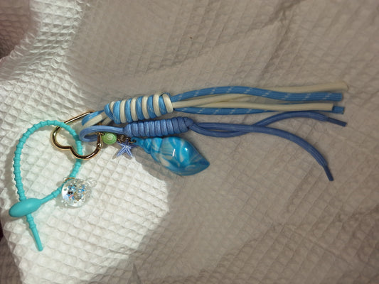 Blue Shell Bag Charm