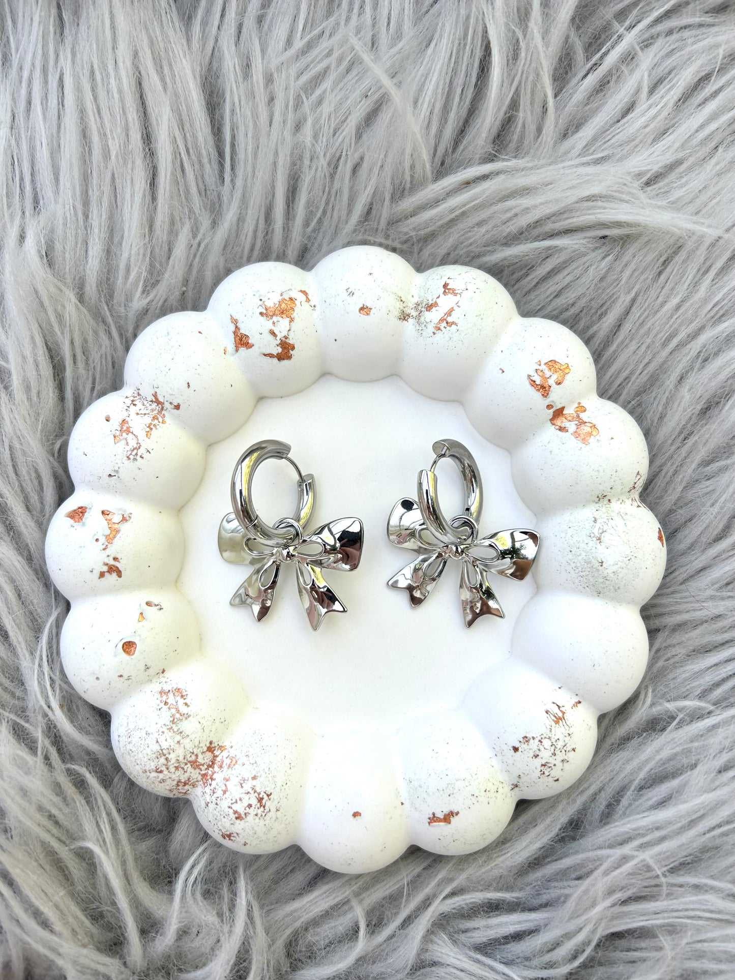 Big Bow Ohrringe Silber