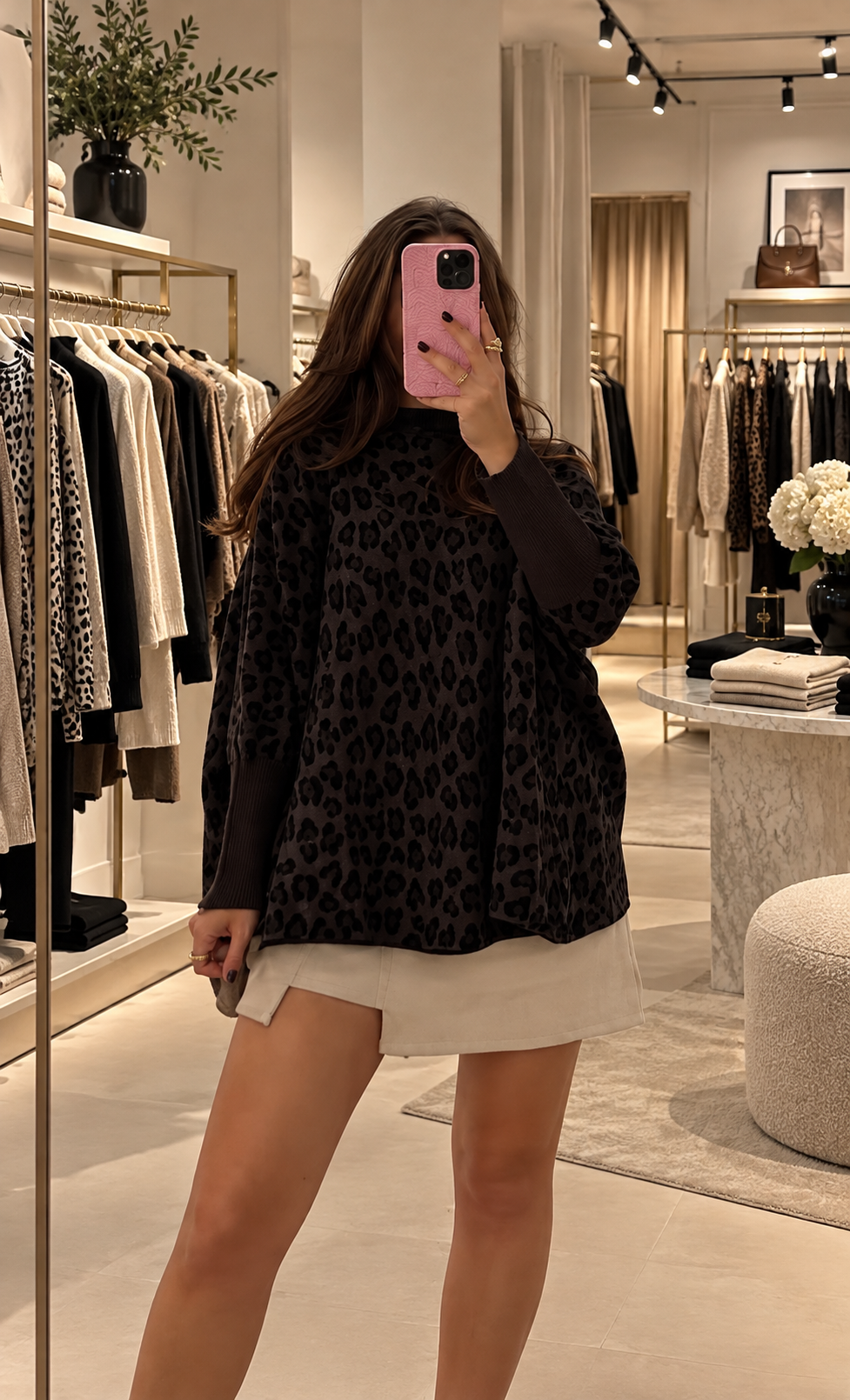 Wild Leo – Oversize-Pullover mit Leoprint 🤎🐆