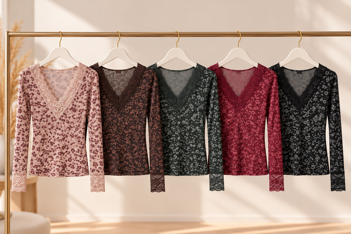 LEONA - Lace Leo Top mit Spitze
