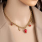 Strawberry Charm Kette Gold
