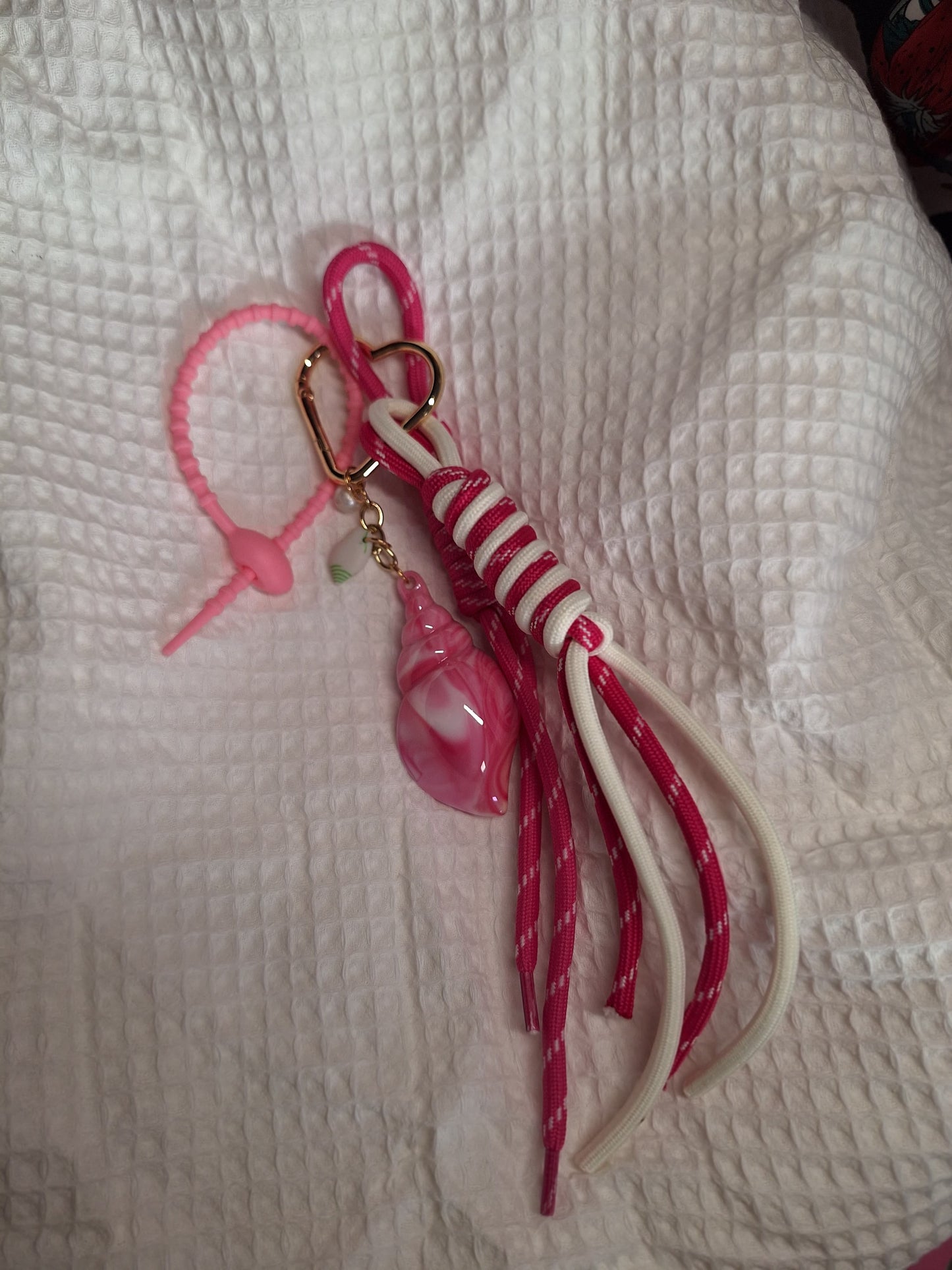 Pink Shell Bag Charm
