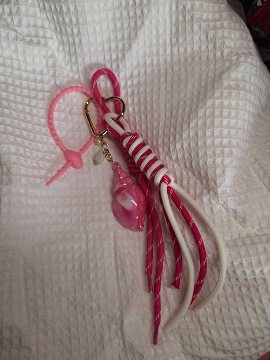 Pink Shell Bag Charm