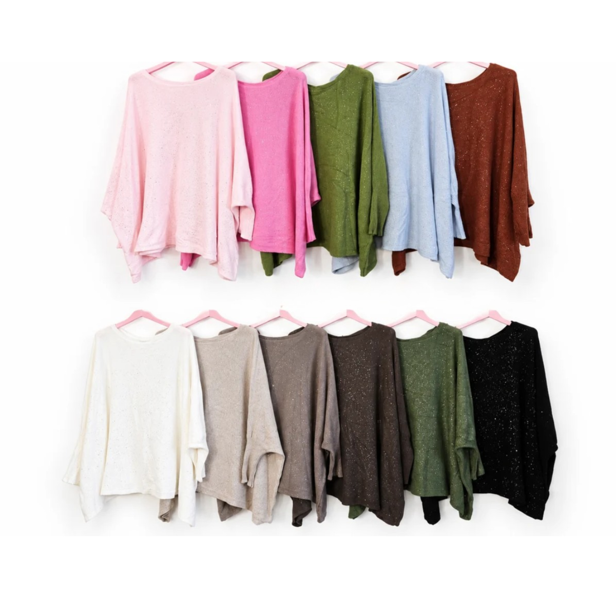 Glitzer Oversize Strickpullover Greta