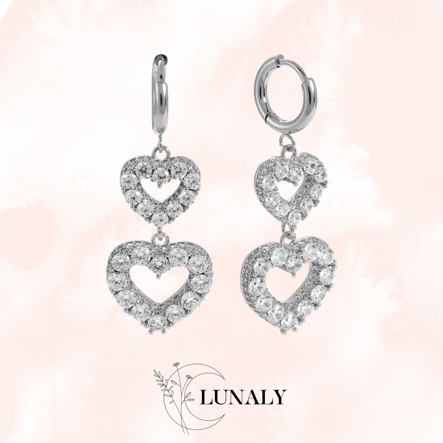 Bling Heart Ohrringe | Silber