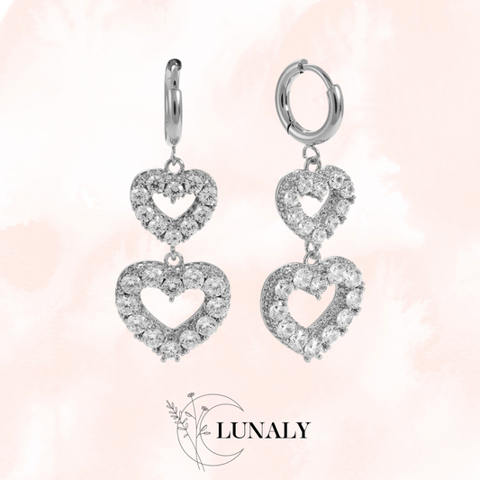 Bling Heart Ohrringe | Silber