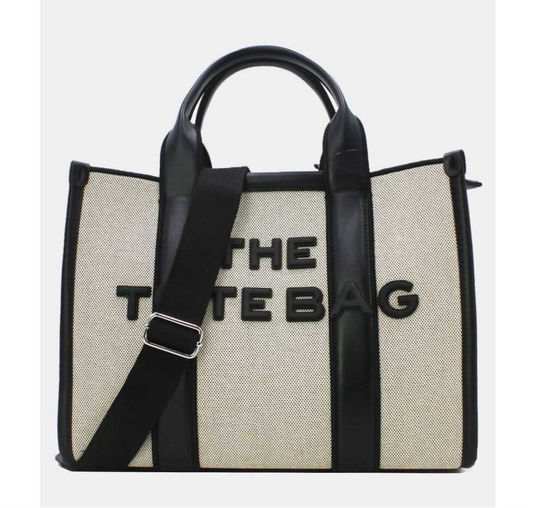 Tote Bag Elena Beige/Schwarz