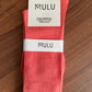 Orange Wave Socken