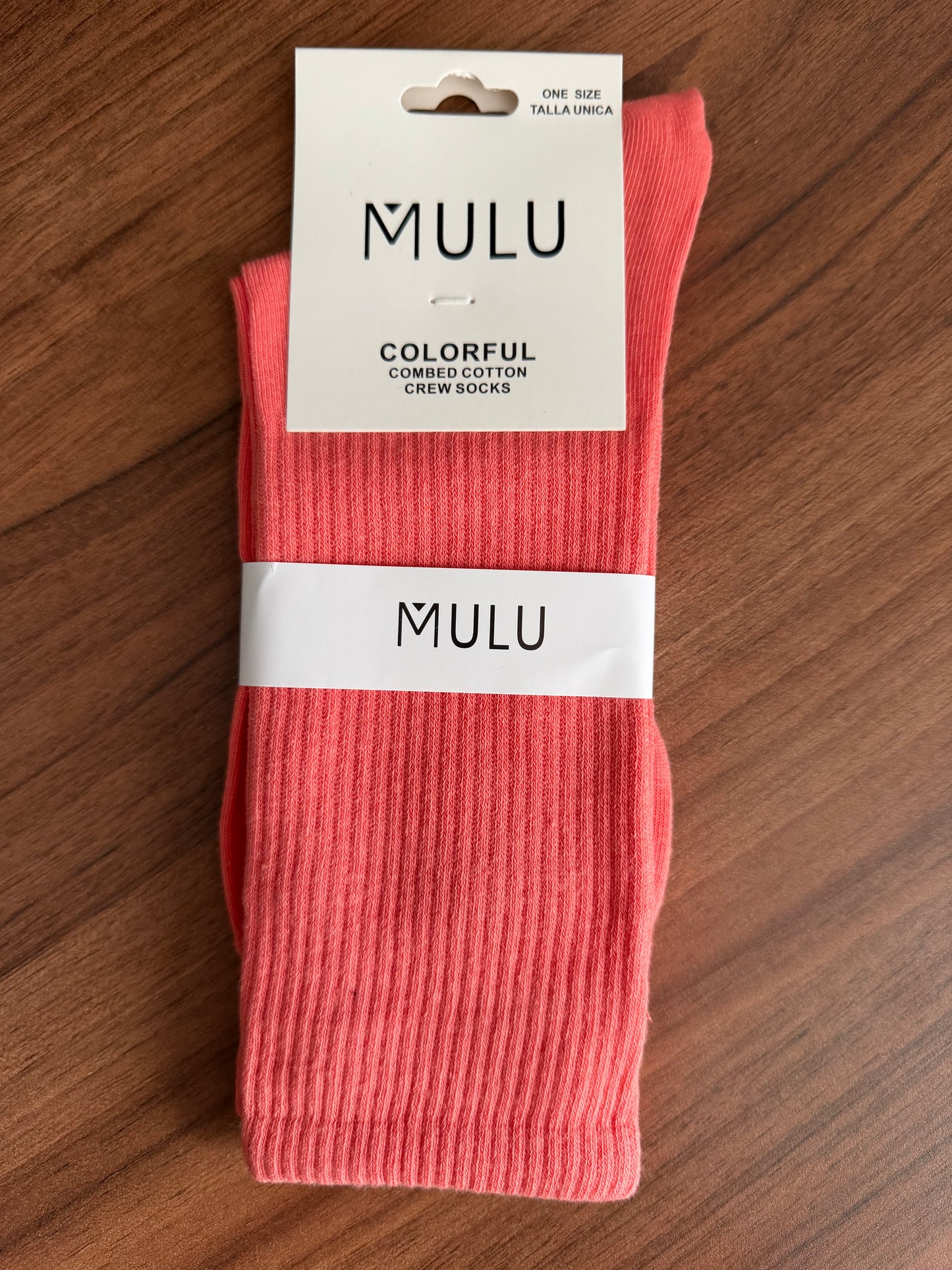 Orange Wave Socken