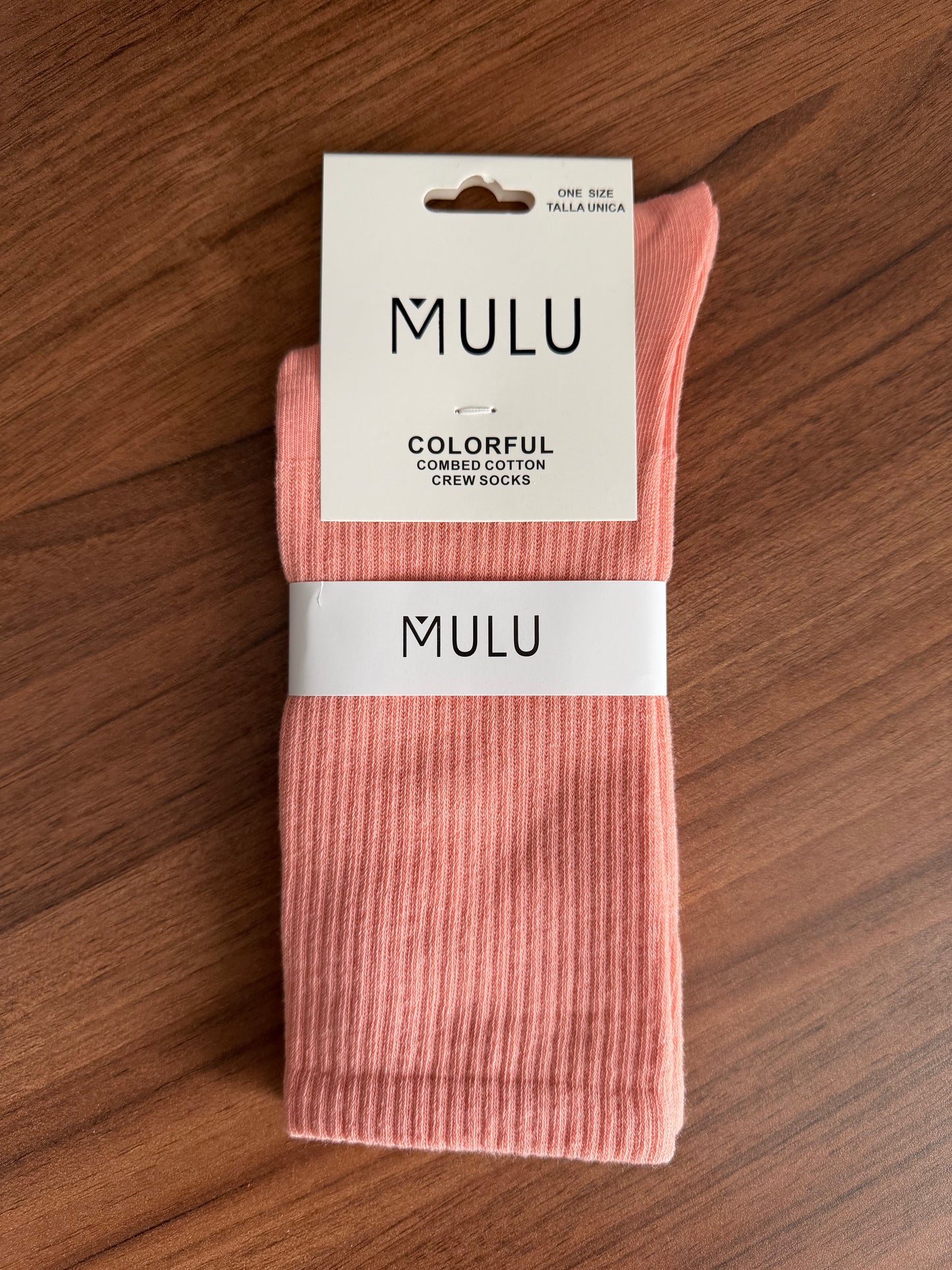 Orange Wave Socken