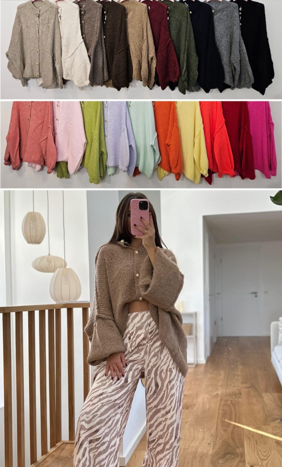 Strickjacke Cozy lang