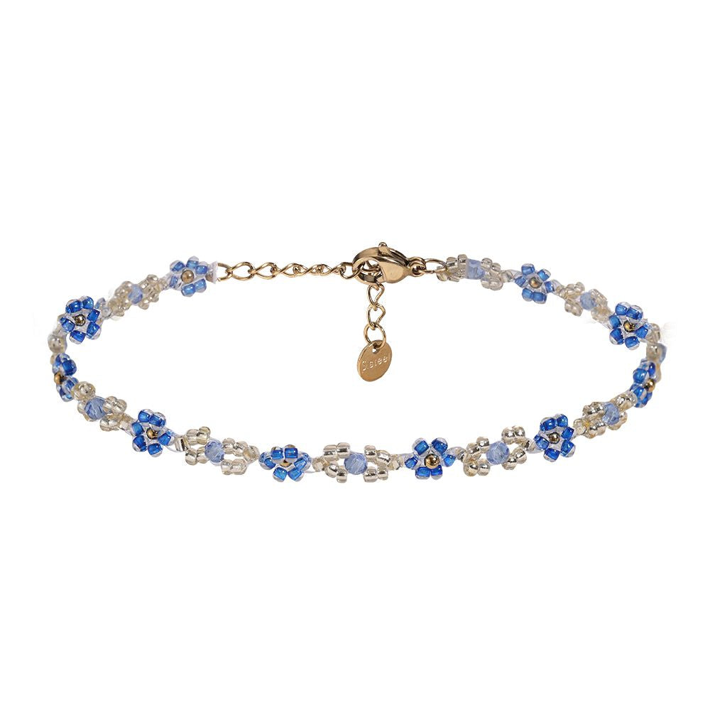 Blue Flower Fußkette