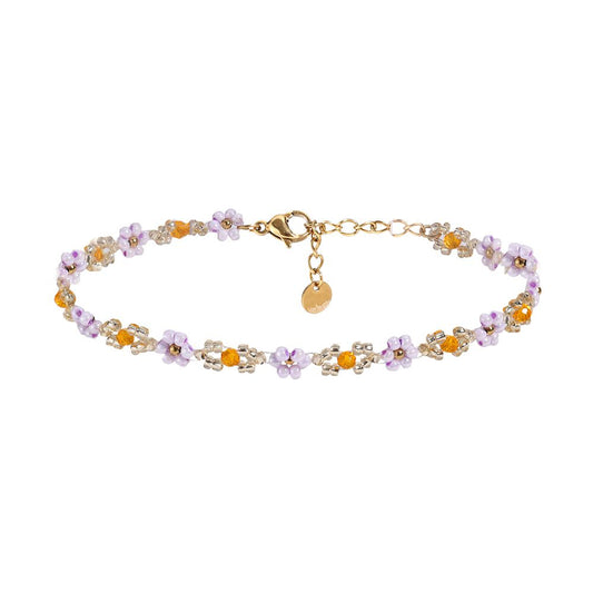 Lilac Flower Fußkette