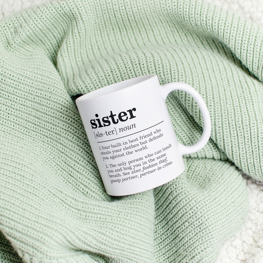 Sister Definition Tasse