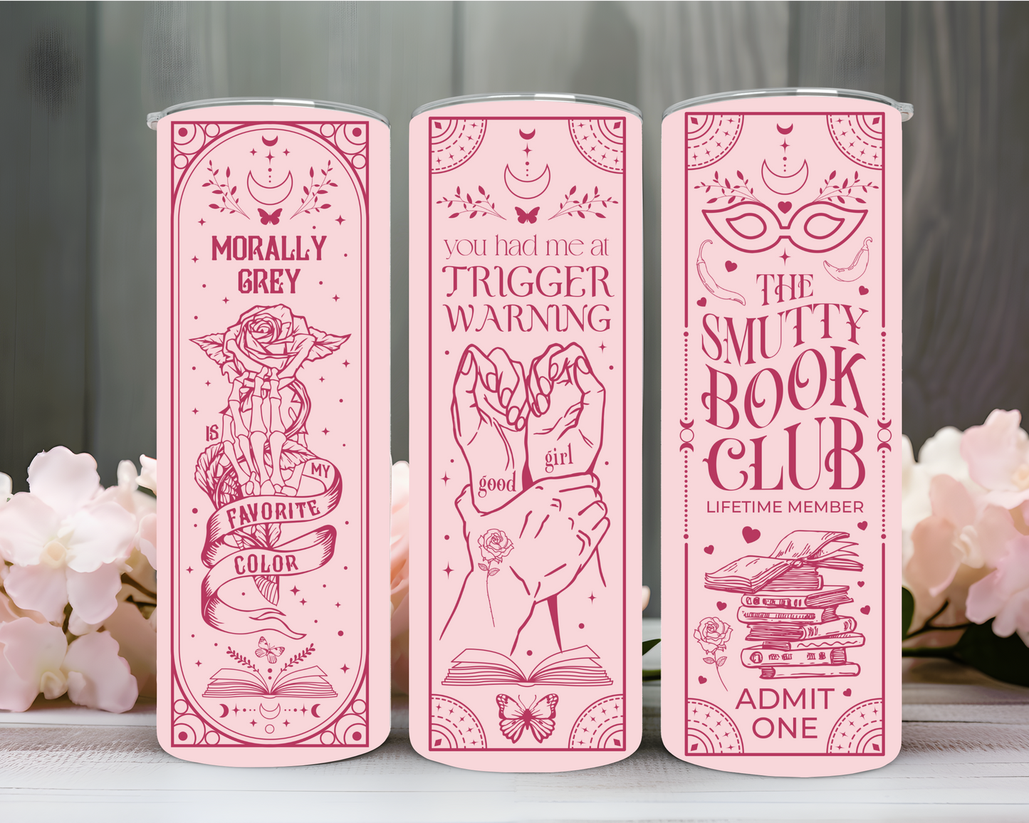 Smutty Book Club Rosa Thermobecher