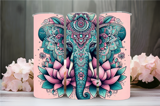 Mandala Elephant 1 Thermobecher