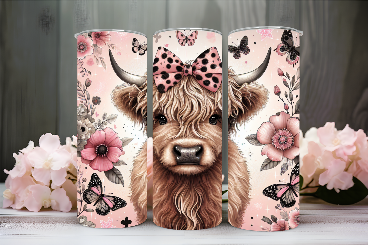 Rose Highlandcow Thermobecher