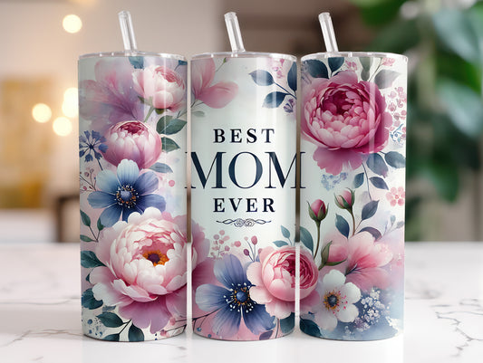 Best Mom Flowers Thermobecher