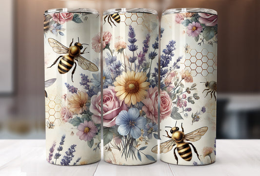 Bee's and Flowers Thermobecher